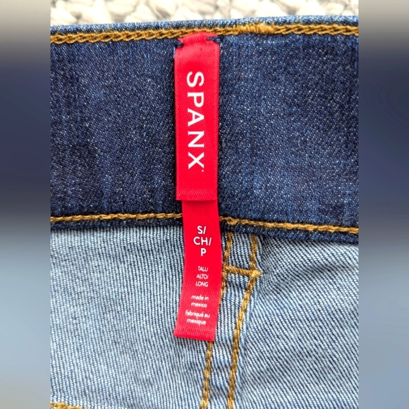 NWT SPANX Women's (Size Tall Small) Midnight Shade Blue Skinny Denim Jeans - Picture 14 of 15